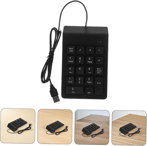 2 قطعة لوحة مفاتيح رقمية USB محمولة 18 مفتاحًا لوحة أرقام المحاسبة المالية لأجهزة الكمبيوتر المحمول وسطح المكتب، لوحة أرقام USB خارجية مدمجة لإدخال البيانات والاستخدام المكتبي in Kuwait