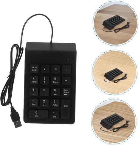 Gadpiparty 2 قطعة لوحة مفاتيح رقمية USB 18 مفتاحًا لوحة أرقام المحاسبة المالية لأجهزة الكمبيوتر المحمول والكمبيوتر المكتبي والكمبيوتر المحمول مع واجهة USB وملحقات الكمبيوتر المحمولة in Kuwait