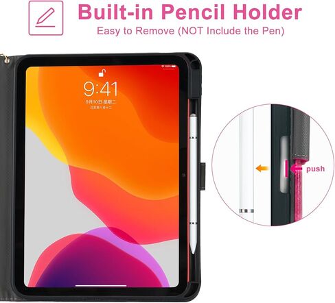 Cute Cartoon Case for iPad 10th Generation 10.9 Inch 2022, iPad (16) 11th Generation 11 inch 2025 with Pencil Holder & Stand, Auto Wake/Sleep & Wrist Band, Folio Case for Kids Girls (Purple) in Saudi Arabia