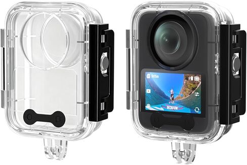 Waterproof Housing Case for DJI Osmo 360, 45M Protective Shell PC Action Camera Cover Transparent Tempered Glass for DJI Osmo 360 Accessories in Saudi Arabia