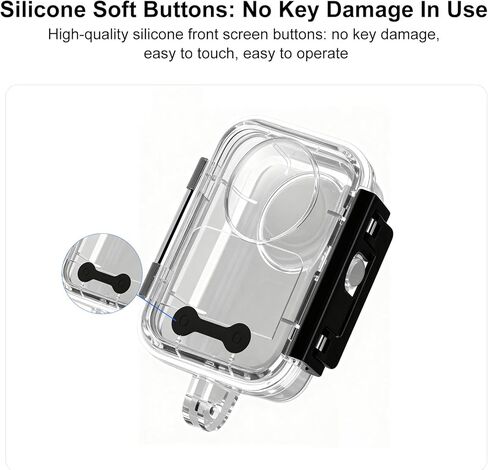 Waterproof Housing Case for DJI Osmo 360, 45M Protective Shell PC Action Camera Cover Transparent Tempered Glass for DJI Osmo 360 Accessories in Saudi Arabia