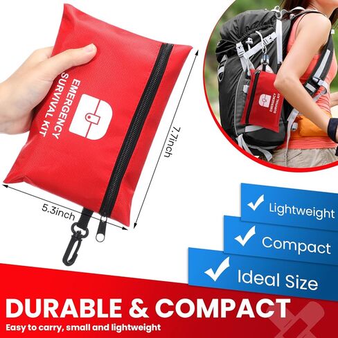 Geiserailie 1740 Pcs Small First Aid Kits Bulk Mini Travel Size Emergency Individual Zipper Pouch Self Care Package Supplies for Homeless Travel Hiking Sports Outdoor College Dorm Essentials, 20 Bags in Saudi Arabia