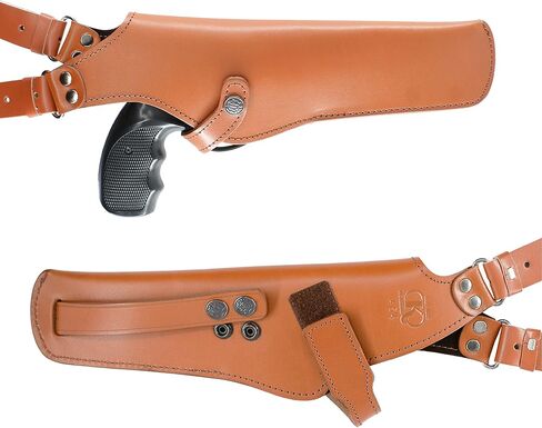 ALS454 Vertical Shoulder Holster Fits 357 Magnum 6’’ & Similar Revolvers RH Handmade! Free Extension for Big Body Size! (Brown) in Saudi Arabia