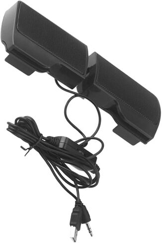 BESPORTBLE USB Computer Speaker Clip-on Portable Music Speaker for Office and Home Use with 3.00v Power, Compact Multi-Purpose Desktop Soundbar Compatible with Laptop and Monitor in Kuwait