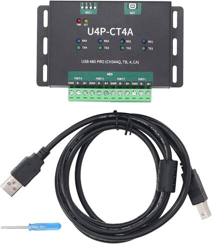 محول USB إلى RS485، محول USB إلى 4 اتجاهات RS485، وحدة منفذ تسلسلي USB مع شريحة CH344Q SP3485، 480 ميجابت في الثانية، طرف 5.08 مم، حماية من زيادة التيار الزائد in Kuwait