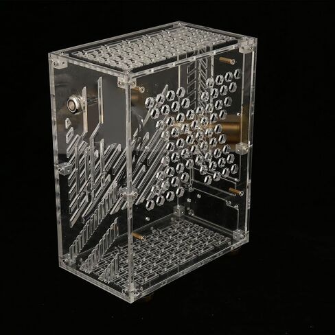 Mini Case ITX 4.3L 360 Cooling Clear Side Panel with Padded Foot Pads for Flex 1U Power 2.5in SSD (Transparent) in Saudi Arabia