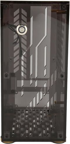 Mini ITX Case, 4.3L 360 Cooling Clear Side Panel with Cushioning Foot Pads for Flex 1U Power 2.5in SSD (Black) in Saudi Arabia