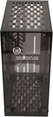 Mini ITX Case, 4.3L 360 Cooling Clear Side Panel with Cushioning Foot Pads for Flex 1U Power 2.5in SSD (Black) in Saudi Arabia