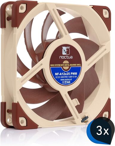Noctua Bundle: 3X NF-A12x25 PWM + 2X NA-SFMA1, Set for 420mm Water Cooling Radiator in Saudi Arabia