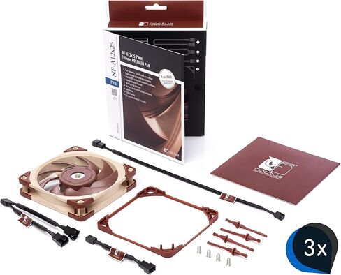 Noctua Bundle: 3X NF-A12x25 PWM + 2X NA-SFMA1, Set for 420mm Water Cooling Radiator in Saudi Arabia