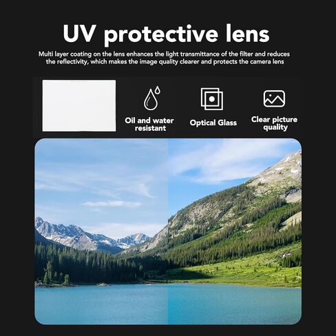 Square UVs Filter, 4x5.65 Inch Optical Glass Multi Layer Coating Water Resistants Design, with High Resolution Low Reflectivity, for Camera Lens Matte Box Filter Frame in Saudi Arabia