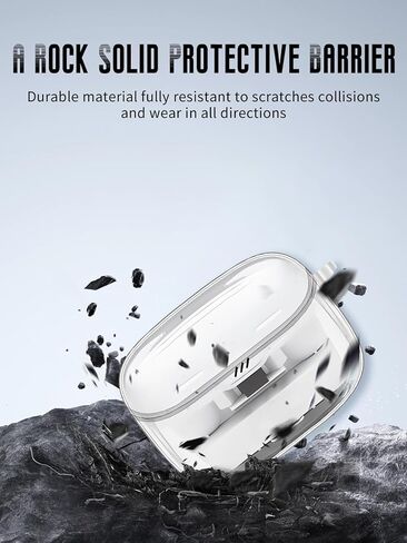 for JBL Tune Buds 2 Case Clear, Transparent TPU Shockproof Protective Cover with Carabiner for JBL Earbuds in Saudi Arabia