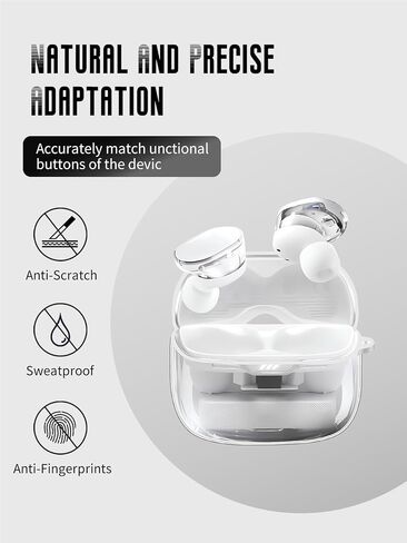 for JBL Tune Buds 2 Case Clear, Transparent TPU Shockproof Protective Cover with Carabiner for JBL Earbuds in Saudi Arabia