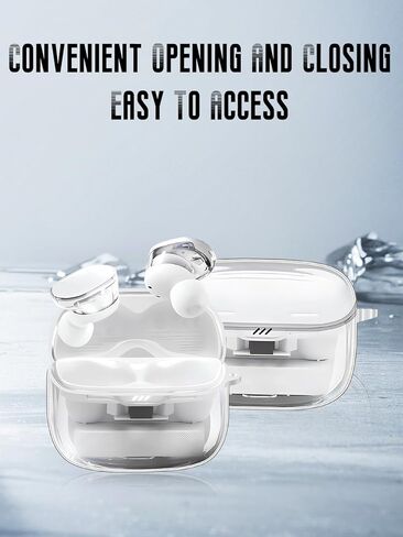 for JBL Tune Buds 2 Case Clear, Transparent TPU Shockproof Protective Cover with Carabiner for JBL Earbuds in Saudi Arabia