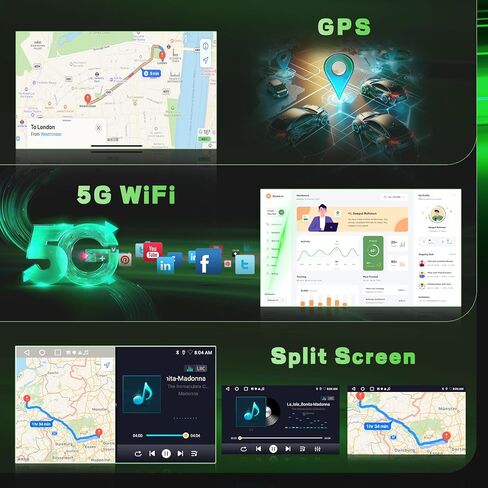 راديو سيارة 2+64 جيجابايت Android 15 لسيارة Nissan Rogue Sport Qashqai 2007-2015 Wireless Carplay Android Auto، شاشة لمس 9 بوصات ستيريو للسيارة GPS Navi، WiFi، بلوتوث، كاميرا احتياطية، راديو FM RDS، EQ DSP، SWC in Saudi Arabia