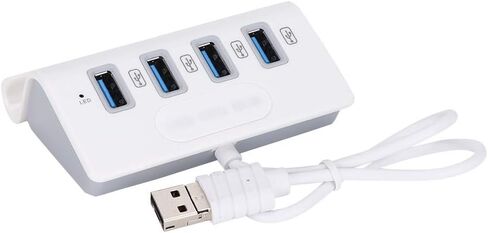ASHATA 4 Port USB Hub متعدد الواجهات OTG Hub محول للهاتف اللوحي سطح المكتب USB C Hub، USB C إلى USB 2.0 HUB لنظام التشغيل، Linux وأنظمة التشغيل الأخرى، أبيض in Kuwait