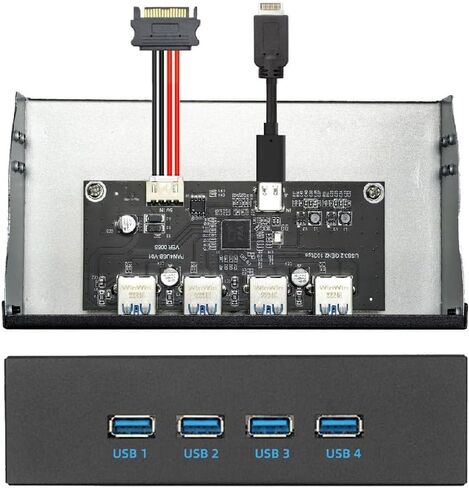 Xiwai 10Gbps 4 Ports HUB Front Panel USB 3.1 Type-A & Type-C to Motherboard Type-E Connector Cable 10Gbps for 5.25" CD-ROM Bay Tray in Saudi Arabia
