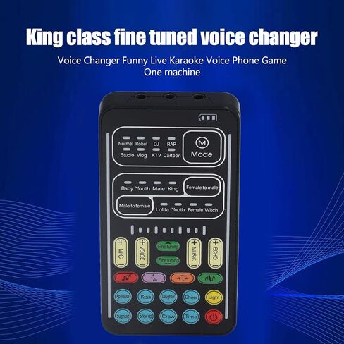 I9 Voice Changer Set, Mini Live Broadcast Voice Disguiser, Portable Sound Board Voice Changer, 8 Different Sounds/Sound Effects, for iOS, for Android (English Version) in Saudi Arabia