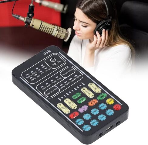I9 Voice Changer Set, Mini Live Broadcast Voice Disguiser, Portable Sound Board Voice Changer, 8 Different Sounds/Sound Effects, for iOS, for Android (English Version) in Saudi Arabia