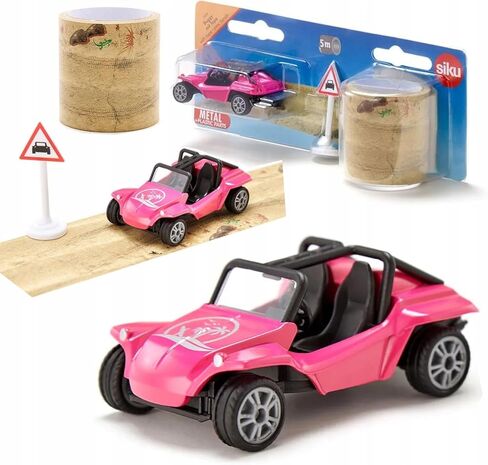 SIKU 1604, Buggy with Tape and Traffic Sign, Metal/Plastic, Multicolour, 5 m Road Tape in Kuwait