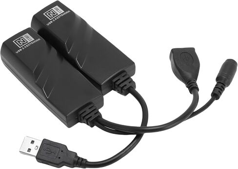 Fabater USB Extender, USB to Ethernet Adapter with up to 328.1ft Transfer Distance Stable CAT5 CAT5E CAT6 Network Cable Connection, Versatile Device Compatibility, Plug and Play (US Plug) in Saudi Arabia