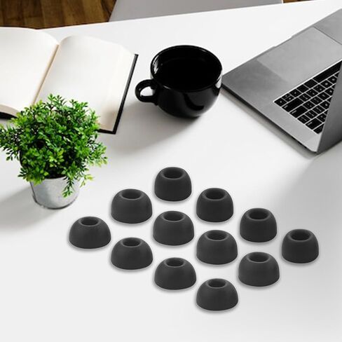 أطراف أذن لجهاز Beats Fit Pro - 6 أزواج من وسائد الأذن السيليكون، ملحقات بديلة، L/M/S، أسود in Kuwait