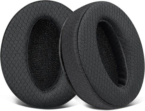 SOULWIT Mesh Fabric Earpads Replacement for Sennheiser HD 4.50BT/HD 4.50BTNC/HD4.50SE/HD4.40BT/HD4.30G/HD4.20S/HD458BT/HD 450/HD450BT/HD400S/HD350BT/Adapt 360(MB 360 UC)/Adapt 361 - Black in Saudi Arabia
