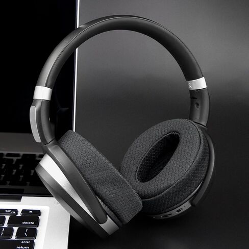 SOULWIT Mesh Fabric Earpads Replacement for Sennheiser HD 4.50BT/HD 4.50BTNC/HD4.50SE/HD4.40BT/HD4.30G/HD4.20S/HD458BT/HD 450/HD450BT/HD400S/HD350BT/Adapt 360(MB 360 UC)/Adapt 361 - Black in Saudi Arabia