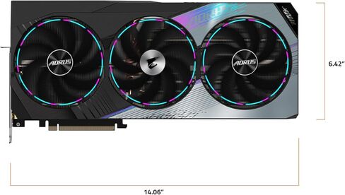 GIGABYTE AORUS GeForce RTX 4080 Super Master 16G Graphics Card, 3X WINDFORCE Fans, 16GB 256-bit GDDR6X, GV-N408SAORUS M-16GD Video Card in Saudi Arabia