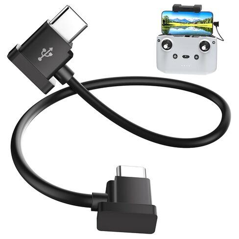 كابل تحكم عن بعد USB C إلى USB-C بطول 1 قدم لـ DJI Mavic 3 Mini 2 Mini 3 Pro Air 2S Mavic Air 2 DJI RC-N1 RC Pro لهاتف iPhone 17 Air 16 Pro Plus/Galaxy S25 S24 Type C كابل بيانات OTG (موصل C) in Saudi Arabia
