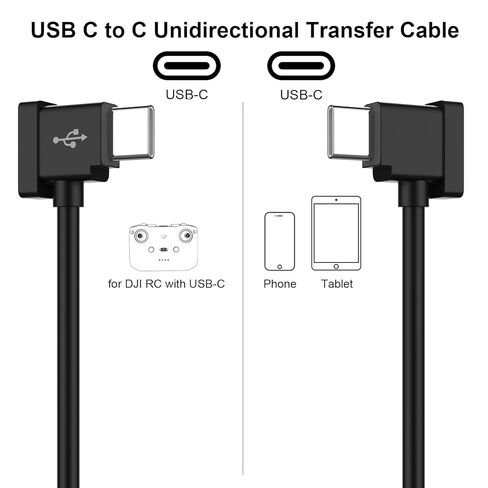 كابل تحكم عن بعد USB C إلى USB-C بطول 1 قدم لـ DJI Mavic 3 Mini 2 Mini 3 Pro Air 2S Mavic Air 2 DJI RC-N1 RC Pro لهاتف iPhone 17 Air 16 Pro Plus/Galaxy S25 S24 Type C كابل بيانات OTG (موصل C) in Saudi Arabia