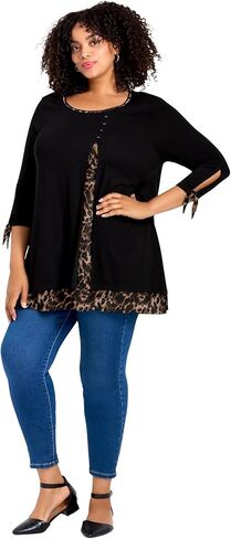 Avenue Women's Plus Size Alena Print Tunic in Saudi Arabia