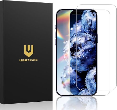 UNBREAKcable 2 Pack for iPhone 16 Pro Max Screen Protector, AR Anti Reflection 9H+ Tempered Glass, Anti-Glare, Enhanced Clarity, Anti-Blue Light, Polishing Cloth Included in Saudi Arabia