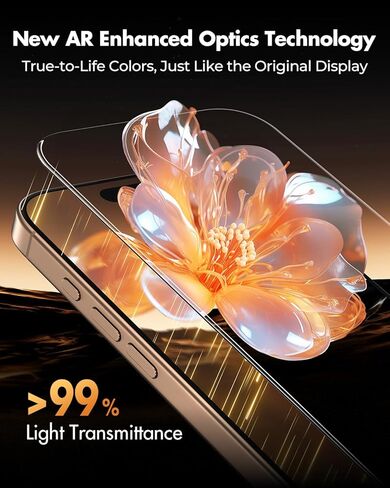 UNBREAKcable 2 Pack for iPhone 16 Pro Max Screen Protector, AR Anti Reflection 9H+ Tempered Glass, Anti-Glare, Enhanced Clarity, Anti-Blue Light, Polishing Cloth Included in Saudi Arabia