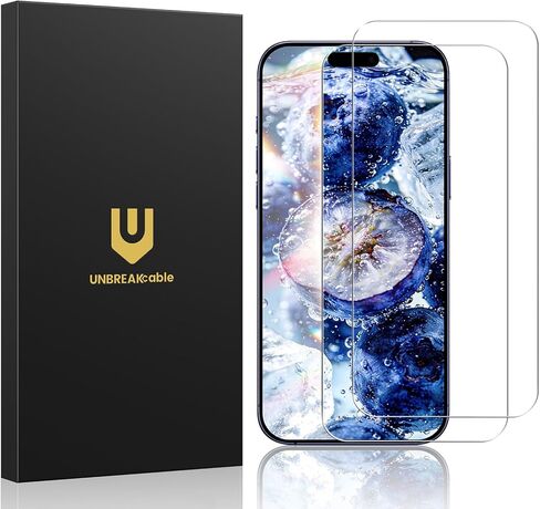 UNBREAKcable 2 Pack for iPhone 16 Pro Max Screen Protector, AR Anti Reflection 9H+ Tempered Glass, Anti-Glare, Enhanced Clarity, Anti-Blue Light, Polishing Cloth Included in Saudi Arabia