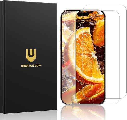 UNBREAKcable 2 Pack for iPhone 16 Pro Max Screen Protector, AR Anti Reflection 9H+ Tempered Glass, Anti-Glare, Enhanced Clarity, Anti-Blue Light, Polishing Cloth Included in Saudi Arabia