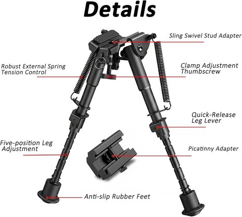 زنبرك قابل للتعديل من Bipod مع محول Bipod التكتيكي للصيد in Kuwait