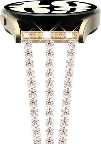 NewWays for Samsung Galaxy Watch 8/8 Classic Bands, Galaxy Watch 7 6 5 4 Bands, Women Metal Replacement Bling Jewelry Bracelet Rhinestone Strap Wristband for Galaxy Watch 8 7 6 5 4 in Saudi Arabia