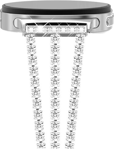 NewWays for Samsung Galaxy Watch 8/8 Classic Bands, Galaxy Watch 7 6 5 4 Bands, Women Metal Replacement Bling Jewelry Bracelet Rhinestone Strap Wristband for Galaxy Watch 8 7 6 5 4 in Saudi Arabia