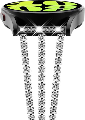 NewWays for Samsung Galaxy Watch 8/8 Classic Bands, Galaxy Watch 7 6 5 4 Bands, Women Metal Replacement Bling Jewelry Bracelet Rhinestone Strap Wristband for Galaxy Watch 8 7 6 5 4 in Saudi Arabia