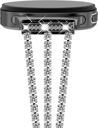 NewWays for Samsung Galaxy Watch 8/8 Classic Bands, Galaxy Watch 7 6 5 4 Bands, Women Metal Replacement Bling Jewelry Bracelet Rhinestone Strap Wristband for Galaxy Watch 8 7 6 5 4 in Saudi Arabia