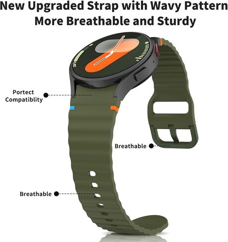4 Pack Bands Compatible with Samsung Galaxy Watch 7 Bands 40mm 44mm, 20mm No Gap Silicone Sport Strap for Galaxy Watch 7 6 5 4 FE Women Men in Saudi Arabia