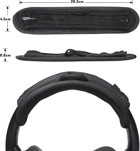 غطاء وسادة لعصابة رأس Adhiper لهاتف Sony WH-1000XM6، WH-1000XM5، WH-1000XM4، WH-1000XM3، XM6/XM5/XM4 مع حلقة تعليق، وسادة أكثر نعومة بسمك 6 مم لتخفيف الضغط ومضادة للتقشير in Kuwait