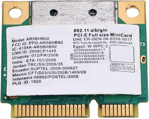 AR5BHB92 PCIe WiFi Card, 300Mbps High Speed Dual Band 2.4GHz 5GHz Wireless Network Adapter, with WPA3 Encryption, for Laptops in Saudi Arabia