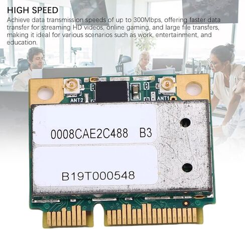 AR5BHB92 PCIe WiFi Card, 300Mbps High Speed Dual Band 2.4GHz 5GHz Wireless Network Adapter, with WPA3 Encryption, for Laptops in Saudi Arabia