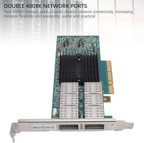 بطاقة EBTOOLS 40 جيجابت إيثرنت PCIe، معدل نقل 80 جيجابت في الثانية بمنافذ مزدوجة مع واجهة PCI Express 3.0 X8، لمراكز البيانات والحوسبة السحابية ومجموعات الحوسبة عالية الأداء in Saudi Arabia