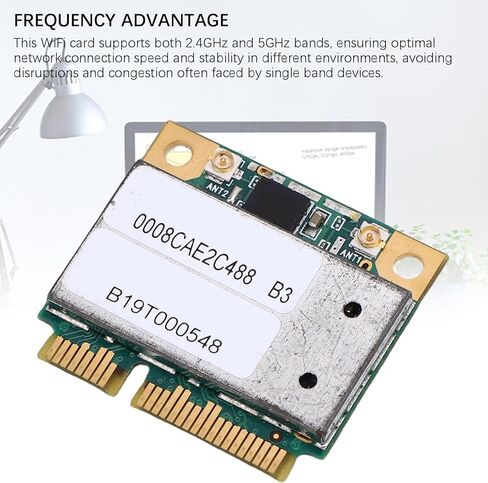 AR5BHB92 AR9280 PCIE WiFi Card, 2.4GHz 5GHz Dual Band 300Mbps High Speed Wireless Network Adapter, with 802.11a b g n WPA3 Encryption, for Laptop Desktop in Saudi Arabia