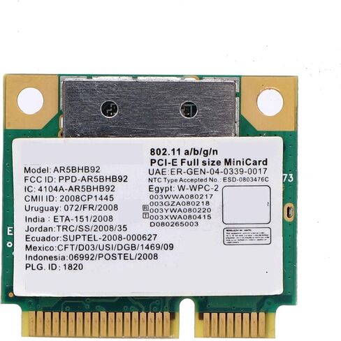 AR5BHB92 AR9280 PCIE WiFi Card, 2.4GHz 5GHz Dual Band 300Mbps High Speed Wireless Network Adapter, with 802.11a b g n WPA3 Encryption, for Laptop Desktop in Saudi Arabia