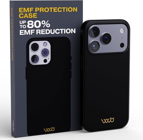 WAVEBLOCK EMF Protection Silicone iPhone Case Compatible with iPhone 17 Pro, Radiation Blocker, 5G Shield Reduction, Lightweight, USA Patented and Tested in FCC Lab, Black in Kuwait