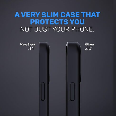 WAVEBLOCK EMF Protection Silicone iPhone Case Compatible with iPhone 17 Pro, Radiation Blocker, 5G Shield Reduction, Lightweight, USA Patented and Tested in FCC Lab, Black in Kuwait